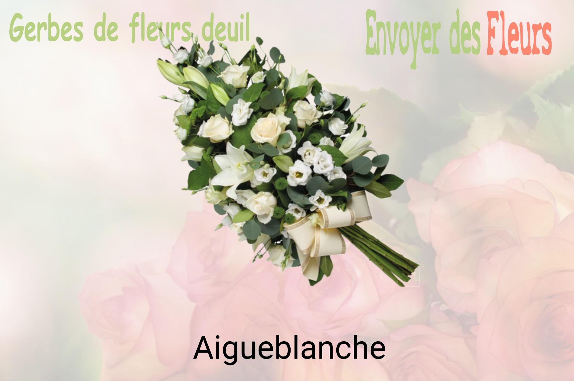 Gerbe de fleurs de deuil livrée à Aigueblanche